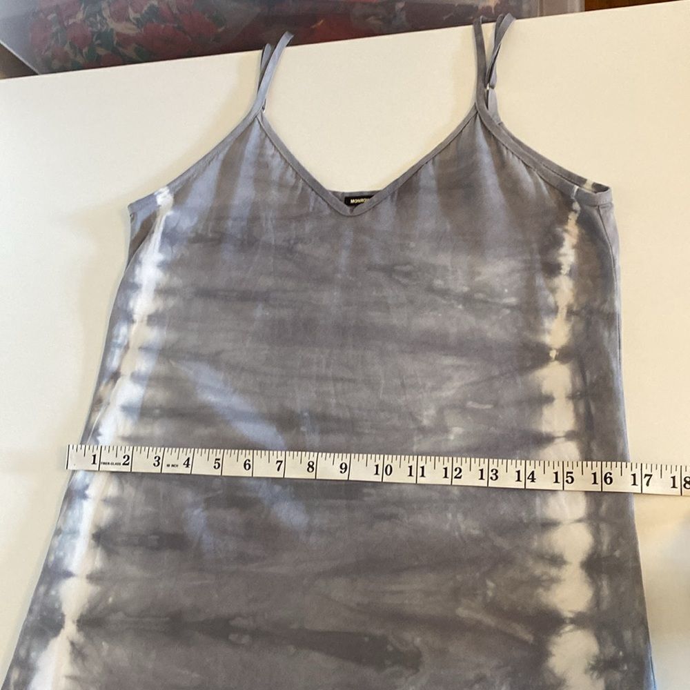 Monrow Gray & White Tie Dye Midi Dress Size Small - Picture 11 of 14